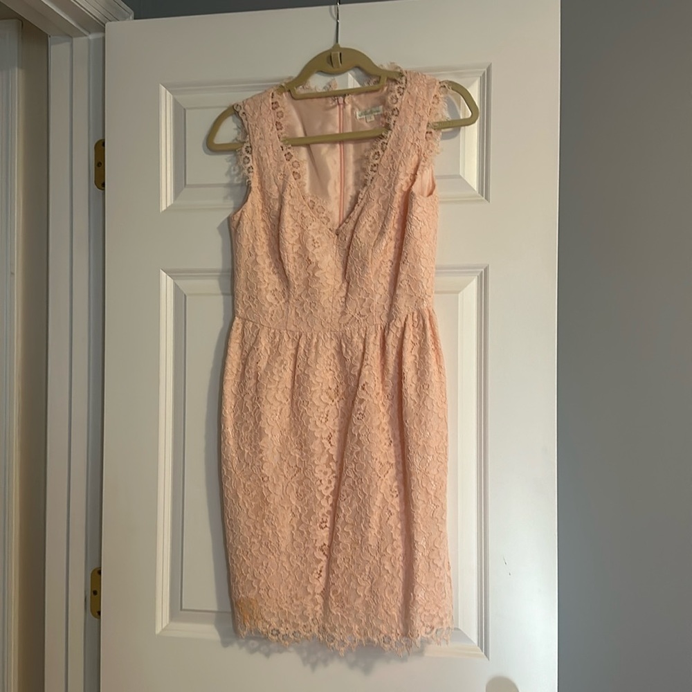 Shoshanna Pale Pink Lace Dress - Size 2 ; Worn Once